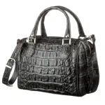 Сумка жіноча CROCODILE LEATHER 18618 із натуральної шкіри крокодила Чорна