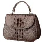 Сумка CROCODILE LEATHER 18619 із натуральної шкіри крокодила Коричнева