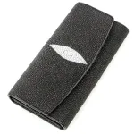 Гаманець жіночий STINGRAY LEATHER 18620 із натуральної шкіри морського ската Чорний