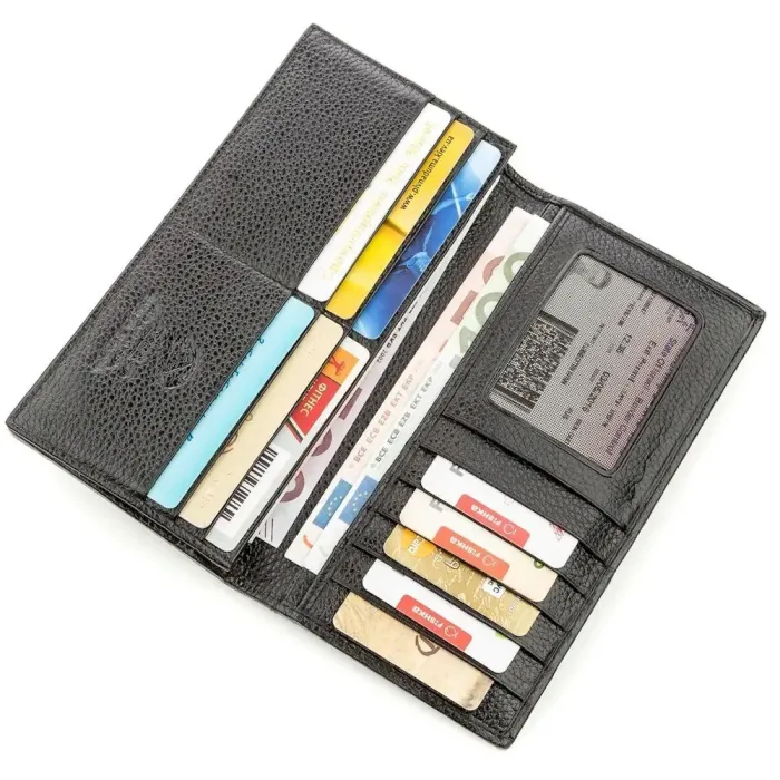 Кошелек женский STINGRAY LEATHER 18623 из натуральной кожи морского ската Черный