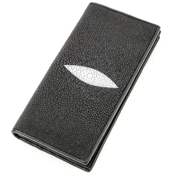 Гаманець жіночий STINGRAY LEATHER 18623 із натуральної шкіри морського ската Чорний