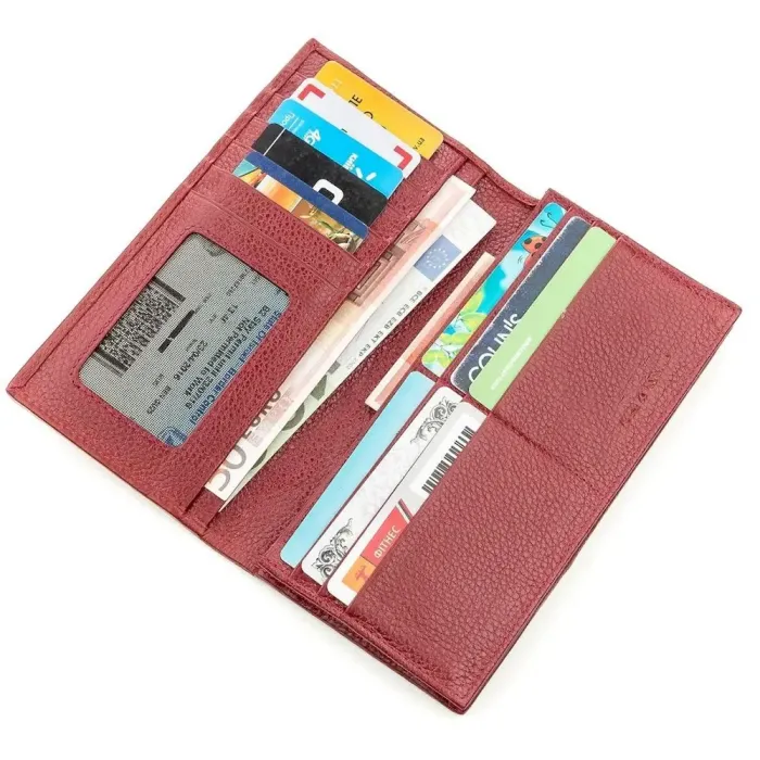 Гаманець жіночий STINGRAY LEATHER 18625 із натуральної шкіри морського ската Бордовий