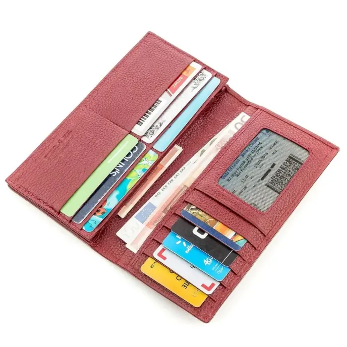 Гаманець жіночий STINGRAY LEATHER 18625 із натуральної шкіри морського ската Бордовий