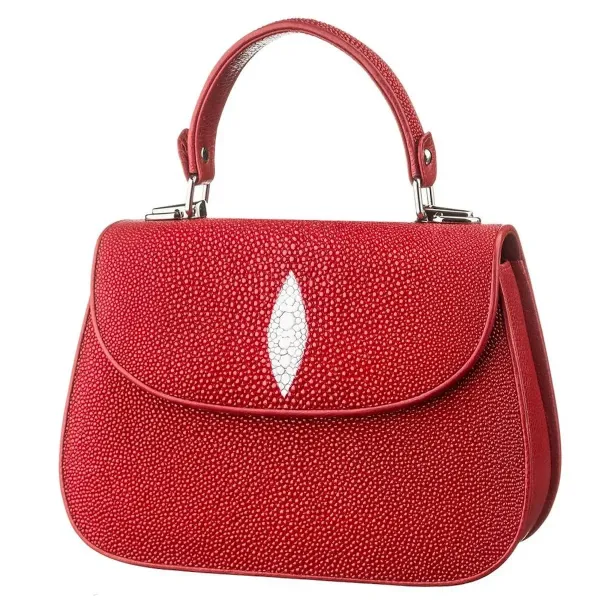 Сумка жіноча STINGRAY LEATHER 18627 із натуральної шкіри морського ската Червона