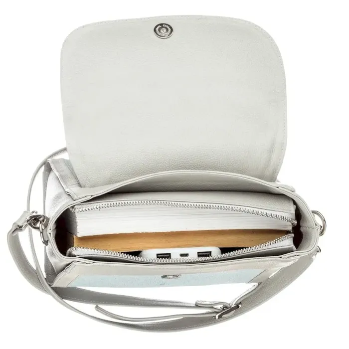 Сумка жіноча STINGRAY LEATHER 18629 із натуральної шкіри морського ската Сіра