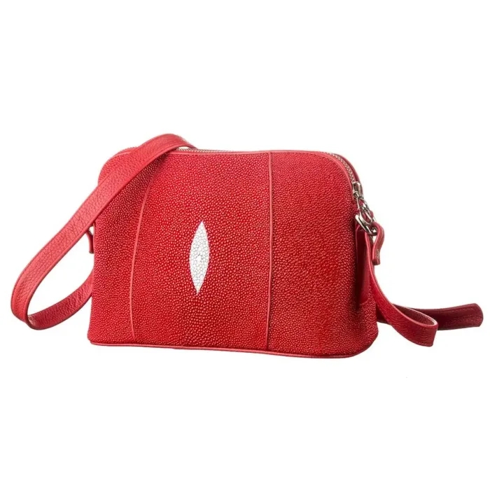Сумка жіноча STINGRAY LEATHER 18631 із натуральної шкіри морського ската Червона