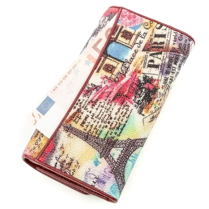 Гаманець жіночий STINGRAY LEATHER 18632 із натуральної шкіри морського ската Різнокольоровий