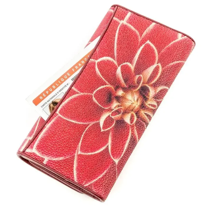 Гаманець жіночий STINGRAY LEATHER 18633 із натуральної шкіри морського ската Червоний