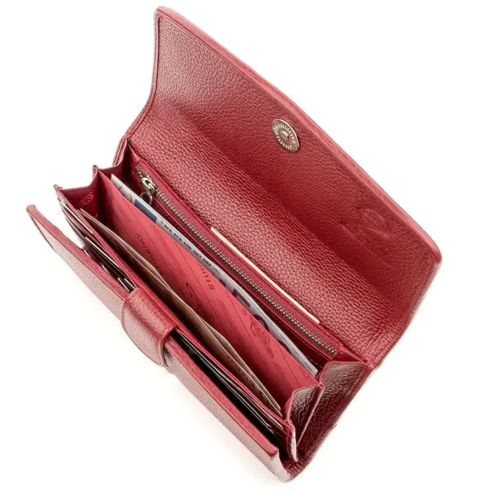 Гаманець жіночий STINGRAY LEATHER 18633 із натуральної шкіри морського ската Червоний