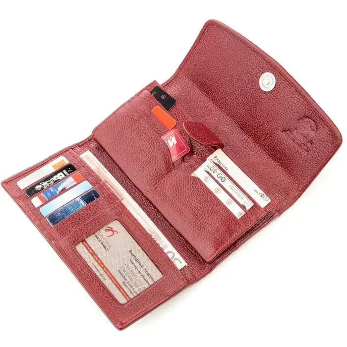 Гаманець жіночий STINGRAY LEATHER 18633 із натуральної шкіри морського ската Червоний