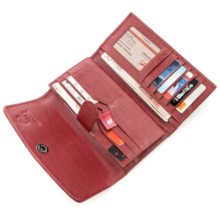 Гаманець жіночий STINGRAY LEATHER 18633 із натуральної шкіри морського ската Червоний