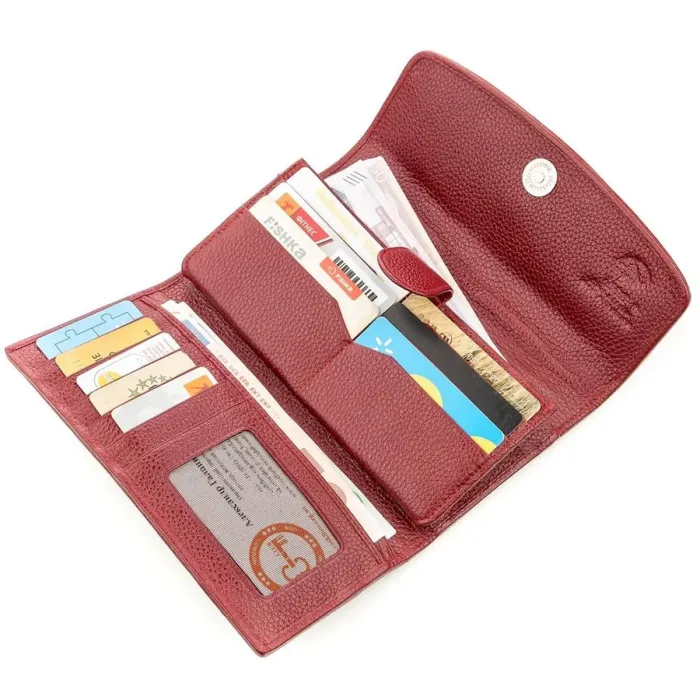 Гаманець жіночий STINGRAY LEATHER 18634 із натуральної шкіри морського ската Чорний