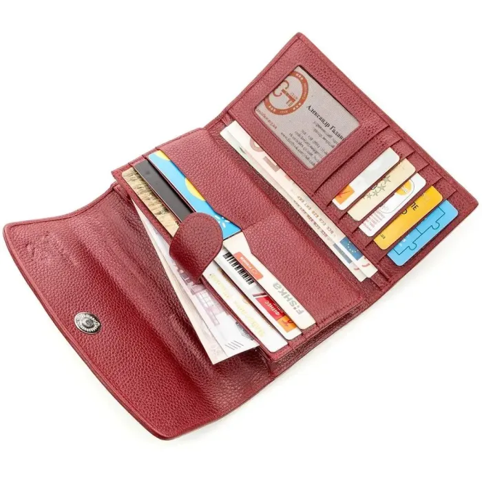 Гаманець жіночий STINGRAY LEATHER 18634 із натуральної шкіри морського ската Чорний