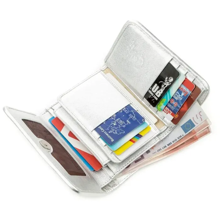 Гаманець вертикальний жіночий STINGRAY LEATHER 18636 із натуральної шкіри морського скату Сріблястий