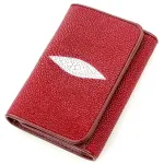 Гаманець вертикальний жіночий STINGRAY LEATHER 18637 із натуральної шкіри морського ската Бордовий