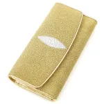 Гаманець жіночий STINGRAY LEATHER 18640 із натуральної шкіри морського ската Золотистий