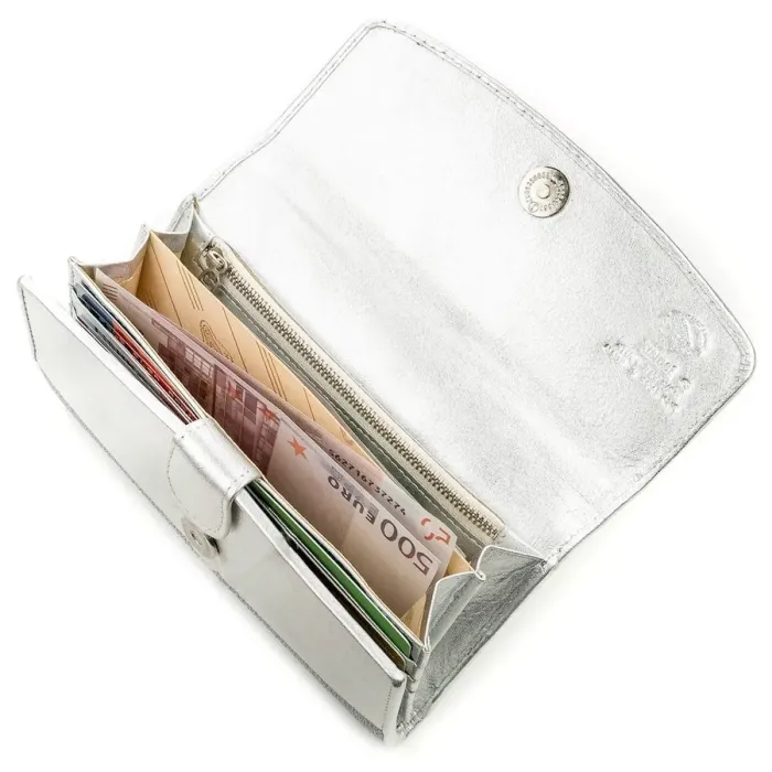 Вертикальний жіночий гаманець STINGRAY LEATHER 18641 із натуральної шкіри морського ската Сірий