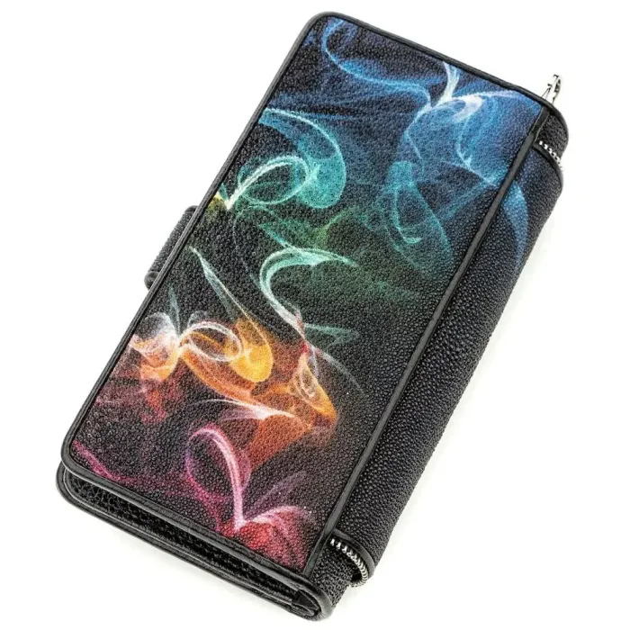 Гаманець жіночий STINGRAY LEATHER 18642 із натуральної шкіри морського ската Чорний