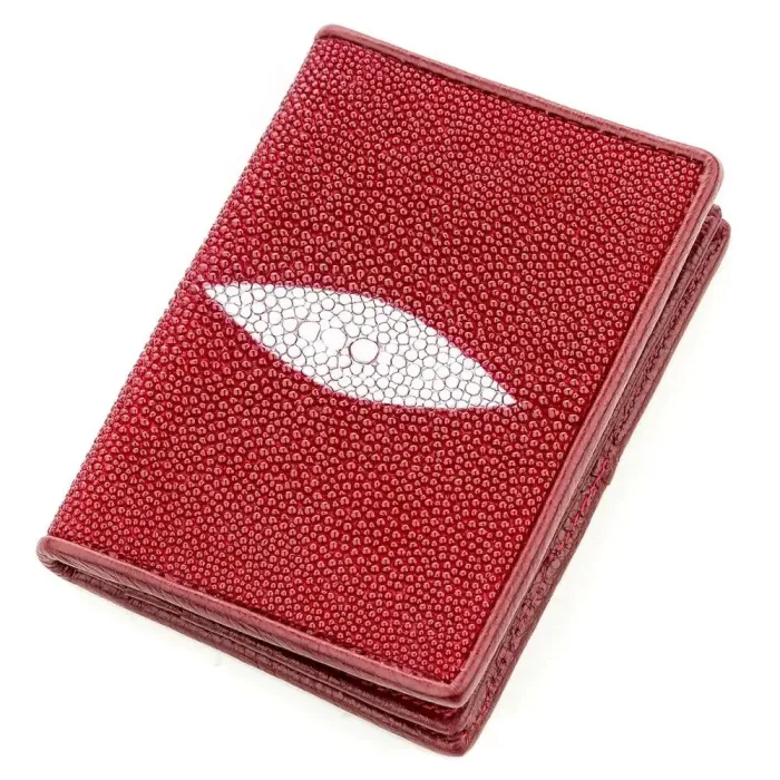 Кредитниця STINGRAY LEATHER 18644 з натуральної шкіри морського ската Бордовий