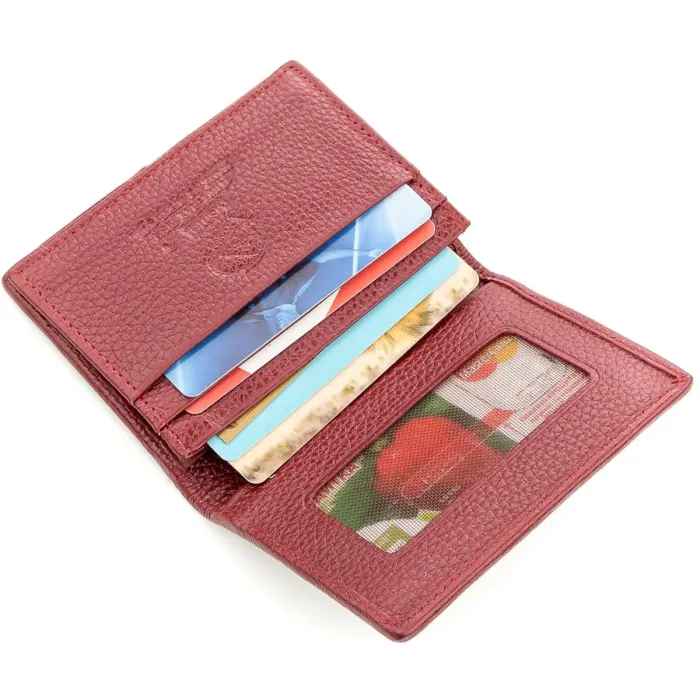 Кредитниця STINGRAY LEATHER 18644 з натуральної шкіри морського ската Бордовий