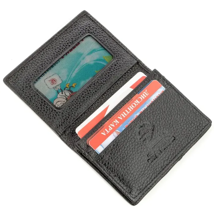 Кредитниця STINGRAY LEATHER 18645 із натуральної шкіри морського скату Чорна