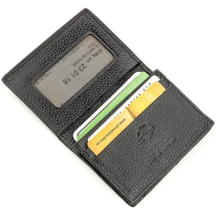 Кредитниця STINGRAY LEATHER 18646 із натуральної шкіри морського скату Чорна