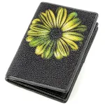 Кредитниця STINGRAY LEATHER 18647 із натуральної шкіри морського скату Чорна