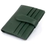 Гаманець-візитниця на хлястиці з кнопкою жіночий ST Leather 19229 Зелений