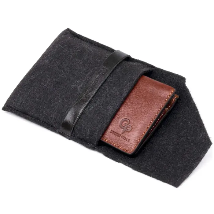 Горизонтальное портмоне в гладкой коже на магнитах GRANDE PELLE 11308 Коричневое