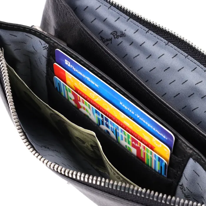 Оригінальний жіночий гаманець з натуральної шкіри Tony Perotti 20903_1 (2651 nero) Чорний