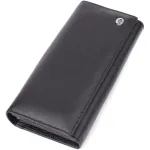 Солідний жіночий гаманець із натуральної шкіри ST Leather 23088 Чорний