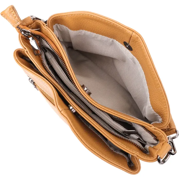 Елегантна сумка жіноча з натуральної шкіри Vintage 23008 Рудий