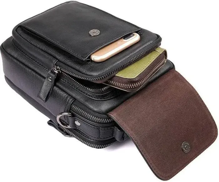 Сумка чоловіча Vintage 14518 Чорна