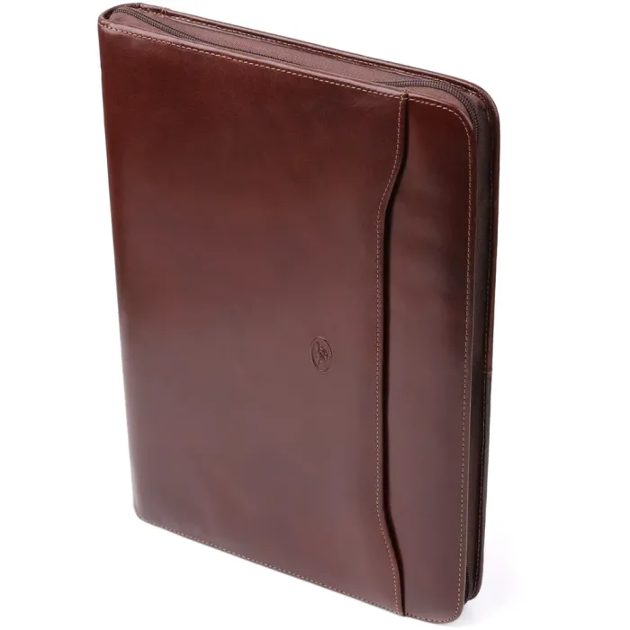 Папка з блокнотом із гладкої натуральної шкіри Tony Perotti 20849_1 (1278L moro) Коричнева