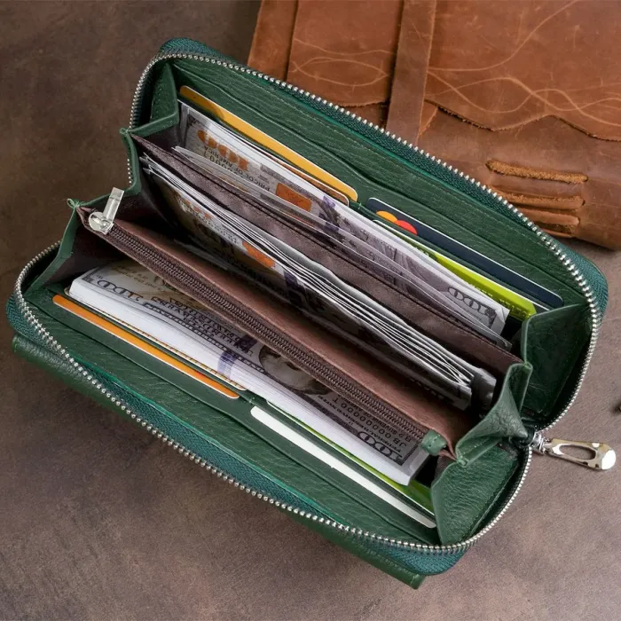 Шкіряний гаманець жіночий ST Leather 19294 Зелений