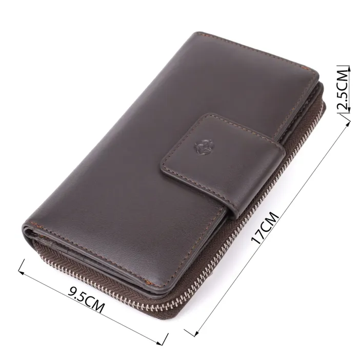 Стильний жіночий вертикальний гаманець із натуральної шкіри Tony Perotti 20878_1 (5084 moro) Коричневий