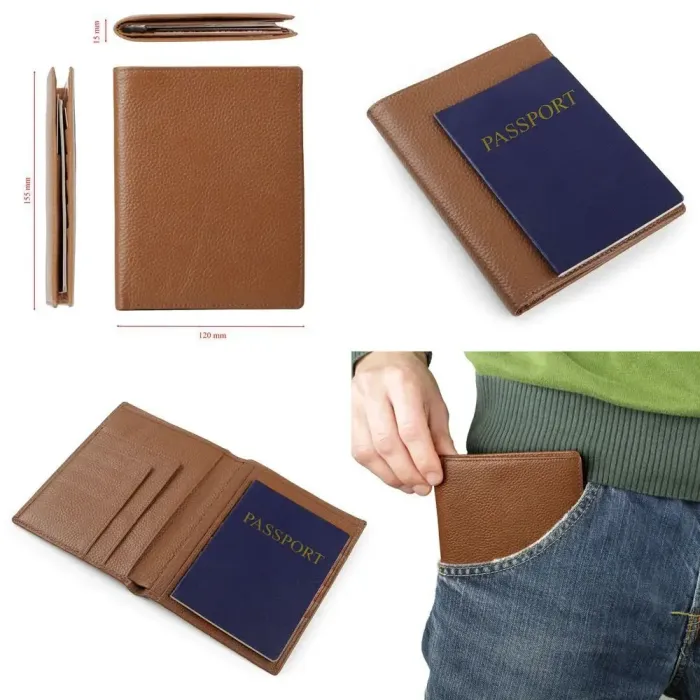 Кошелек SHVIGEL 13833 кожаный с отделениями для паспортов Рыжий