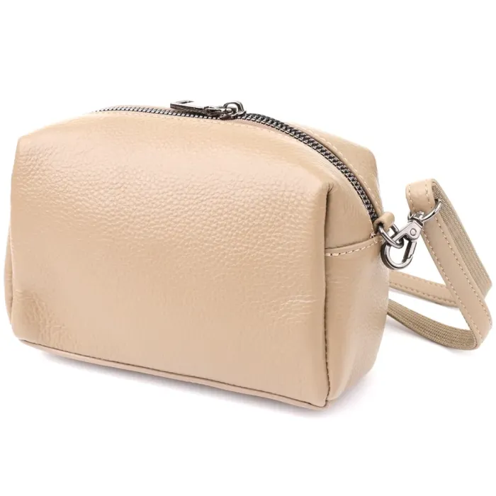 Компактна сумка для жінок з натуральної шкіри Vintage 22924 Бежевий