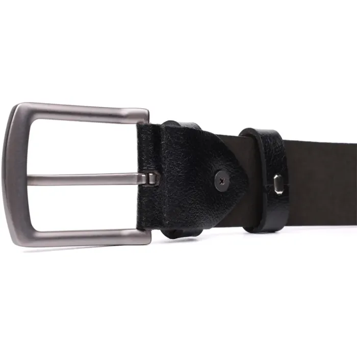 Надійний чоловічий ремінь із натуральної шкіри BOND 22950 Чорний