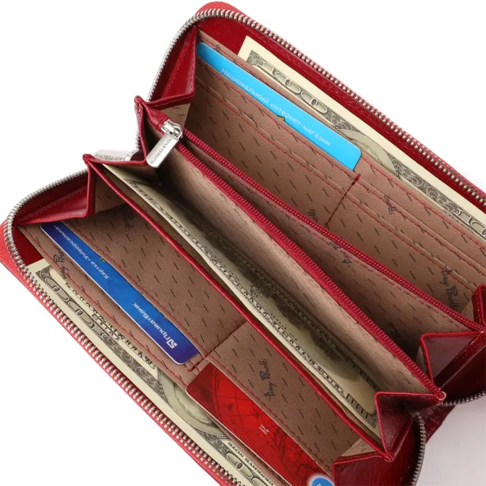 Жіночий гаманець на одне відділення з гладкої натуральної шкіри Tony Perotti 20861_1 (2943 rosso) Червоний