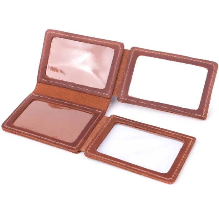 Стильна обкладинка на автодокументи у вінтажній шкірі GRANDE PELLE 22874 Світло-коричнева