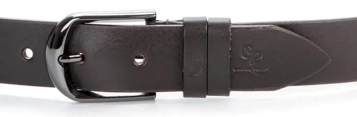 Стильний шкіряний ремінь італійської якості GRANDE PELLE 00770 Коричневий