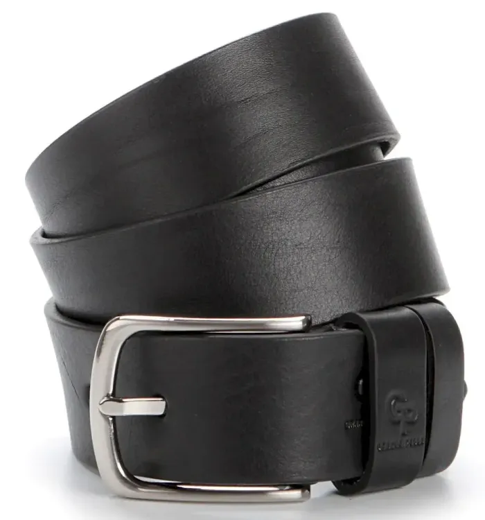 Чоловічий ремень GRANDE PELLE 00778 джинсовий Чорний