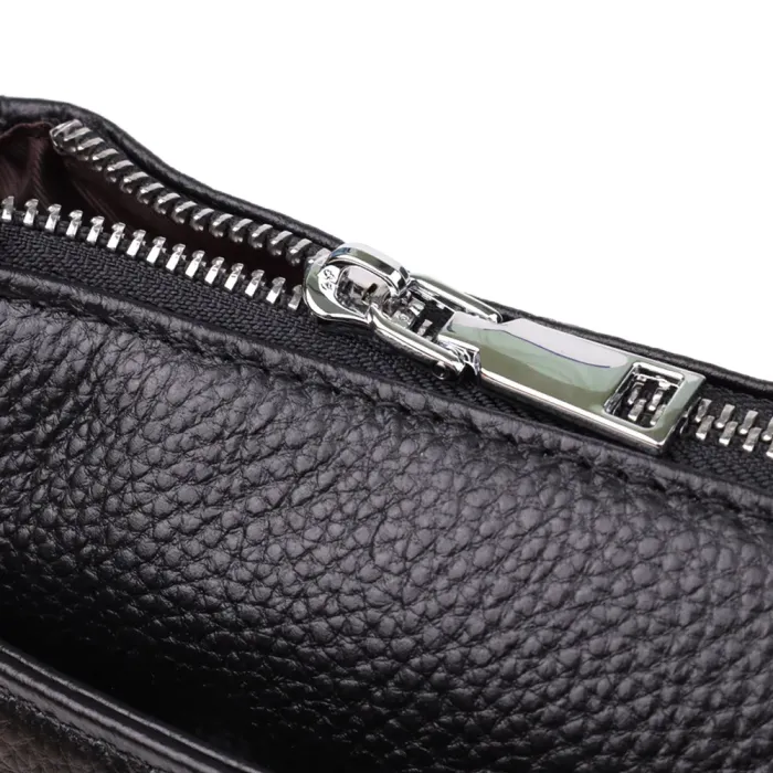 Стильна жіноча сумка з двома ремінцями із натуральної шкіри Vintage 22926 Чорний