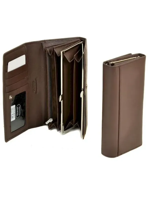 Жіночий гаманець Classic шкіряний Dr.Bond W1-V coffee