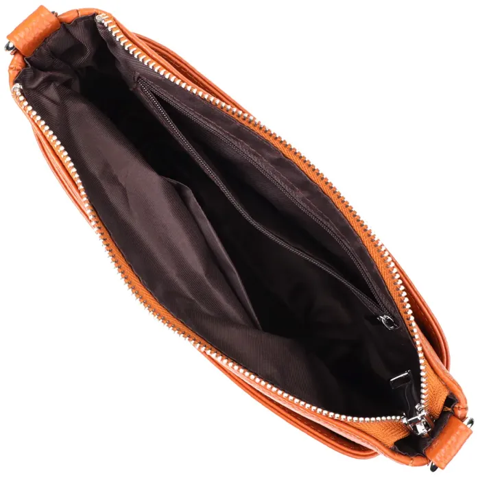 Жіноча сумка з натуральної шкіри з двома ремінцями Vintage 22929 Рудий