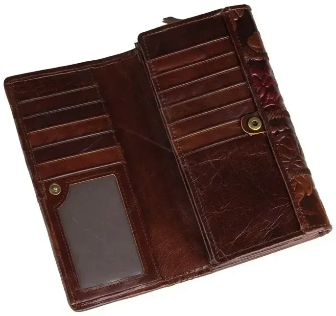 Кошелек женский Vintage 14349 кожаный Коричневый