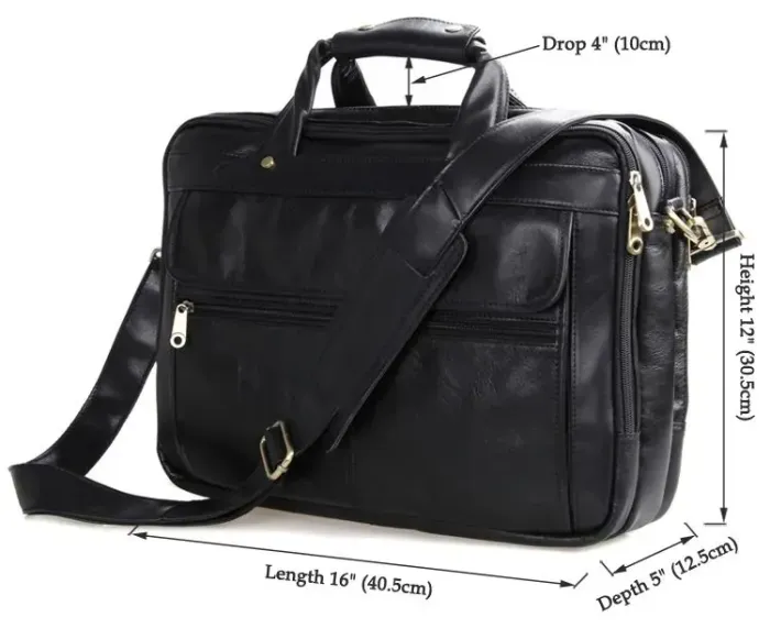 Сумка чоловіча Vintage 14242 для ноутбука 15.6 Чорна