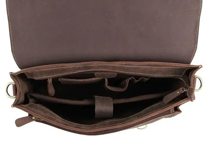 Портфель Vintage 14246 у вінтажному стилі Коричневий