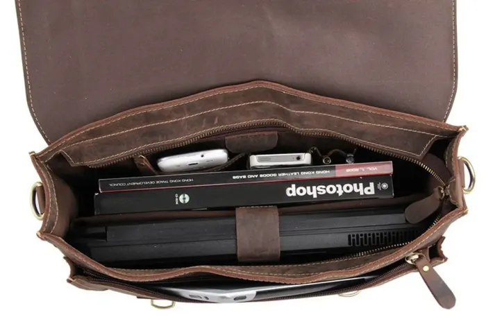 Портфель Vintage 14246 у вінтажному стилі Коричневий